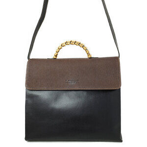 Loewe Velazquez 2way Leather twist Handle Handbag Brown